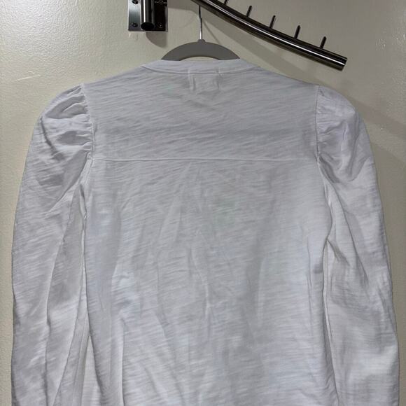 Nation LTD Juniper Femme Collarless Snap Tee Optic White, Sz XS - Picture 11 of 15